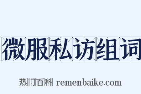 微服私访组词是什么意思的图片